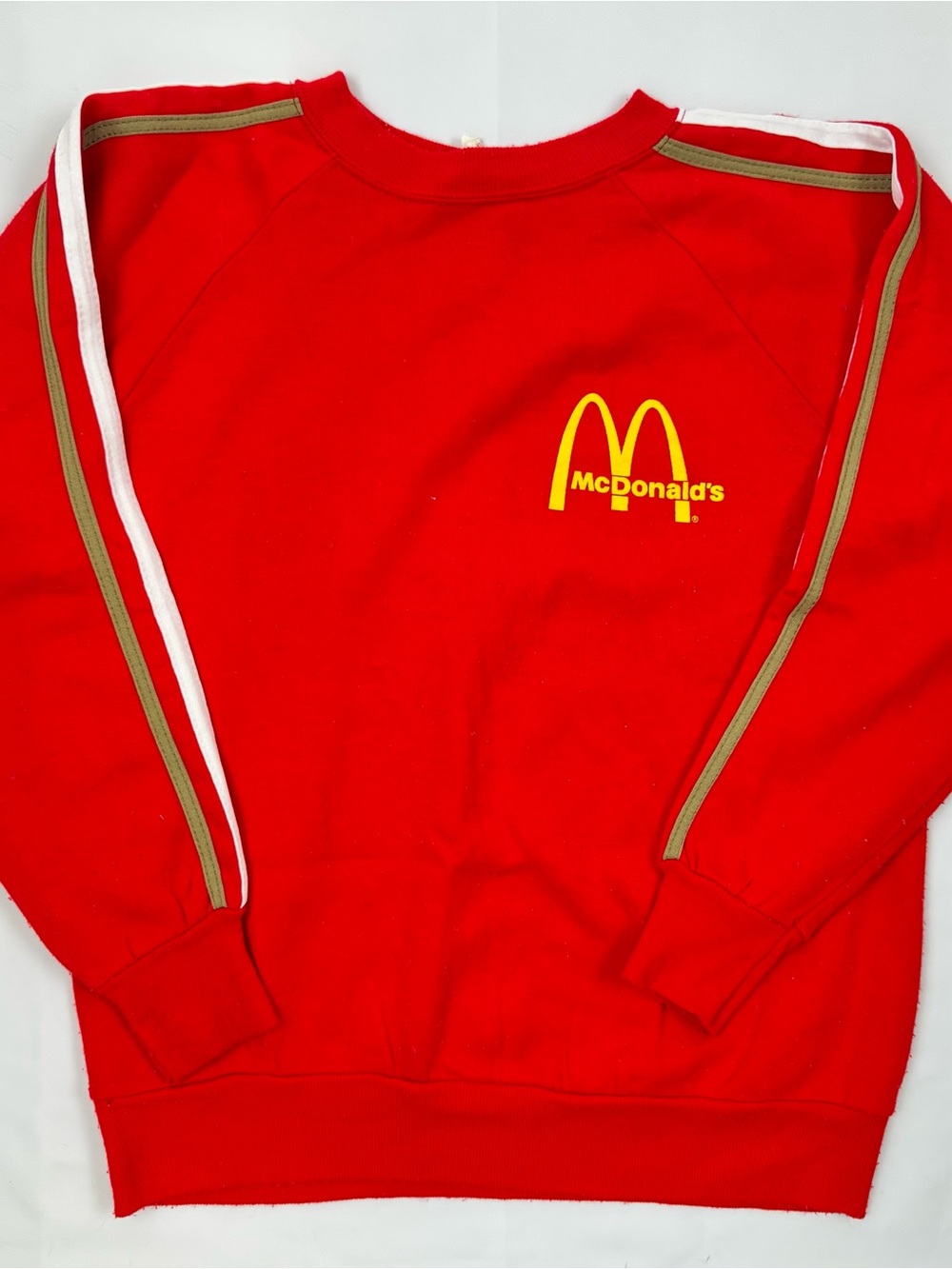 Vintage 70s80s McDonalds Red Crewneck Made in USA W/ 100% Creslan Acrylic